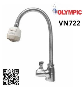Vòi chậu rửa bát nóng lạnh gắn chậu cần mềm Olympic VN722