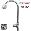 Vòi chậu rửa bát lạnh gắn chậu cần mềm Olympic V718C
