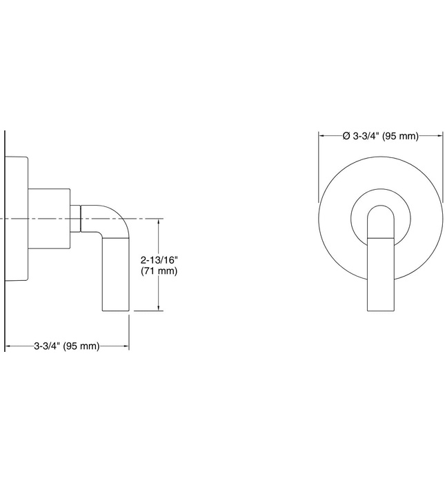 Mặt nạ chuyển đổi hướng dòng nước sen tắm vàng Kallista P32359-AD-BAF