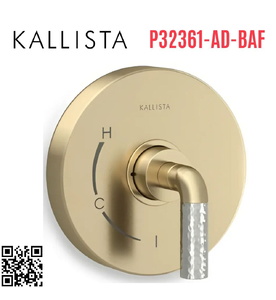 Mặt nạ điều khiển đơn sen tắm âm tường vàng Kallista P32361-AD-BAF