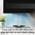 Máy hút mùi kính vát Midea 90J18