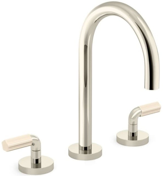 Vòi chậu rửa mặt 3 chân cổ ngỗng Nickel Kallista P32414-CREM-SN