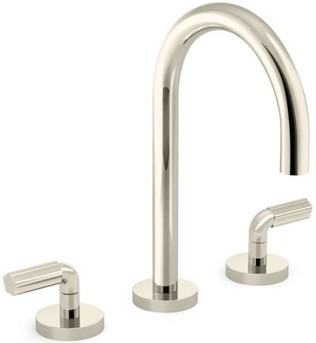 Vòi chậu rửa mặt 3 chân cổ ngỗng vàng Kallista P32414-LV-BAF