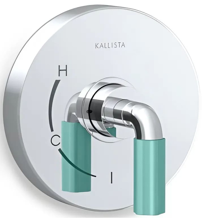Mặt nạ điều khiển đơn sen tắm âm tường Chrome Kallista P32417-BLE-CP