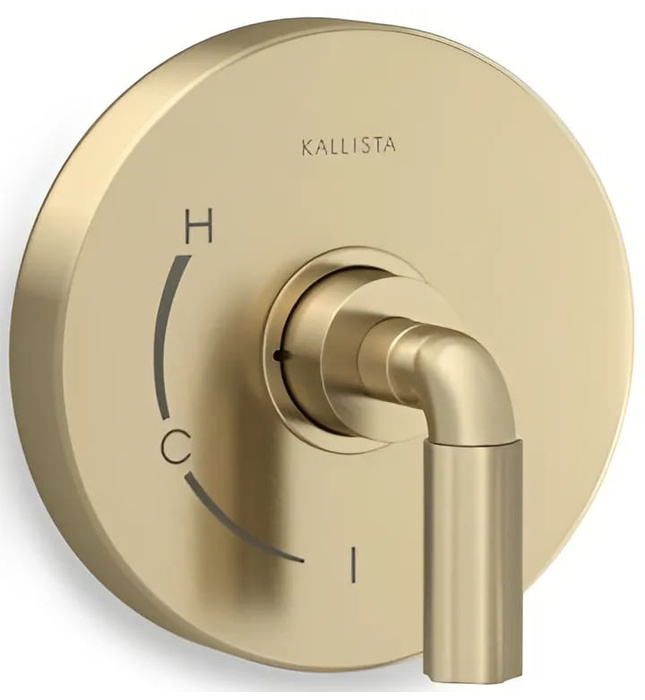 Mặt nạ điều khiển đơn sen tắm âm tường Nickel Kallista P32417-LV-BN