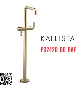Vòi bồn tắm gắn sàn 1 lỗ nóng lạnh vàng Kallista P32420-00-BAF