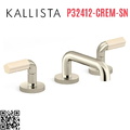 Vòi chậu rửa mặt 3 chân cổ thấp Nickel Kallista P32412-CREM-SN