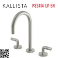 Vòi chậu rửa mặt 3 chân cổ ngỗng Nickel Kallista P32414-LV-BN