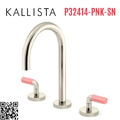 Vòi chậu rửa mặt 3 chân cổ ngỗng Nickel Kallista P32414-PNK-SN