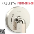 Mặt nạ điều khiển đơn sen tắm âm tường Nickel Kallista P32417-CREM-SN