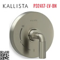 Mặt nạ điều khiển đơn sen tắm âm tường Nickel Kallista P32417-LV-BN