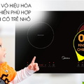 Bếp Từ Hồng Ngoại 2 Vùng Nấu Midea MC-IHD361 
