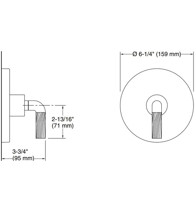 Mặt nạ điều chỉnh nhiệt độ sen tắm vàng Kallista P40881-LV-BAF