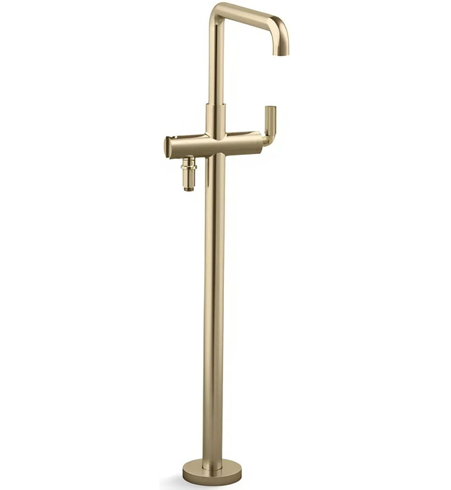 Vòi bồn tắm gắn sàn 1 lỗ nóng lạnh đen Kallista P32420-00-BL