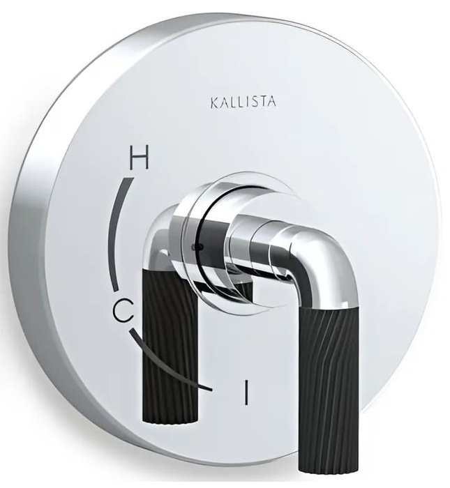 Mặt nạ điều khiển đơn sen tắm âm tường Chrome Kallista P40880-BL-CP