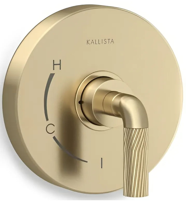 Mặt nạ điều khiển đơn sen tắm âm tường Nickel Kallista P40880-LV-SN