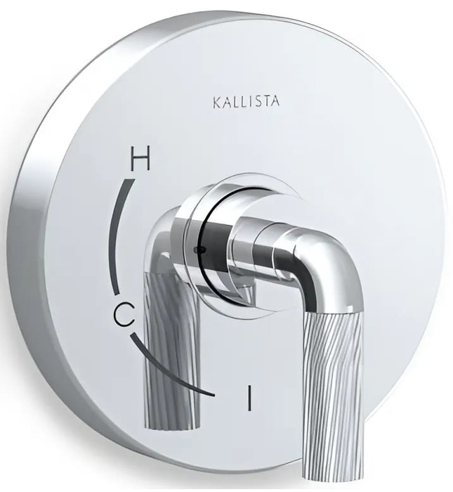 Mặt nạ điều khiển đơn sen tắm âm tường đen Kallista P40880-LV-BL