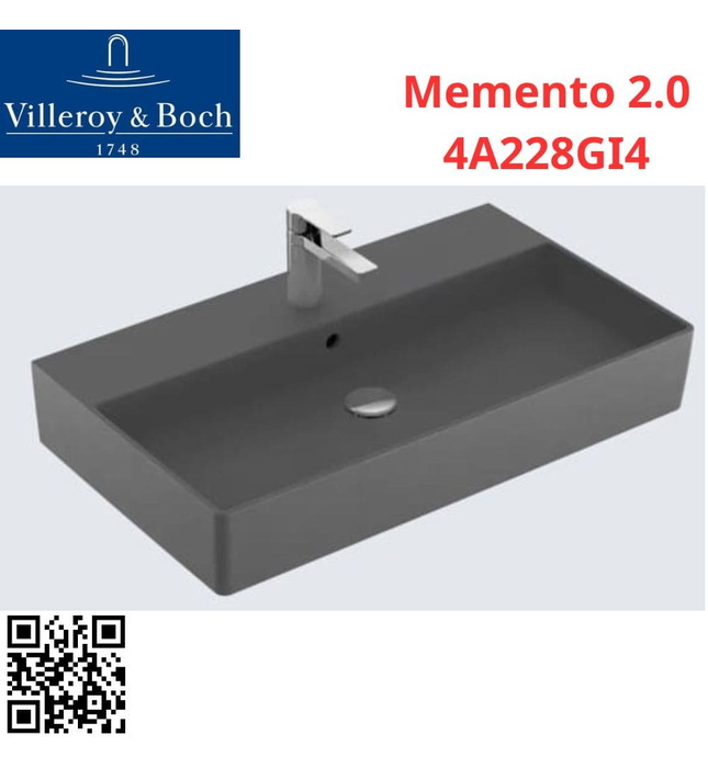 Chậu rửa lavabo treo tường Villeroy-boch Memento 2.0 4A228GI4