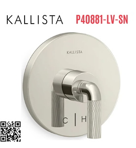 Mặt nạ điều chỉnh nhiệt độ sen tắm Nickel Kallista P40881-LV-SN