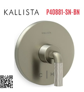 Mặt nạ điều chỉnh nhiệt độ sen tắm Nickel Kallista P40881-SN-BN