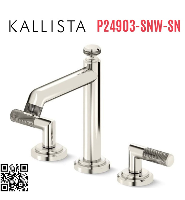 Vòi bồn tắm thân cao nóng lạnh Nickel Kallista P24903-SNW-SN