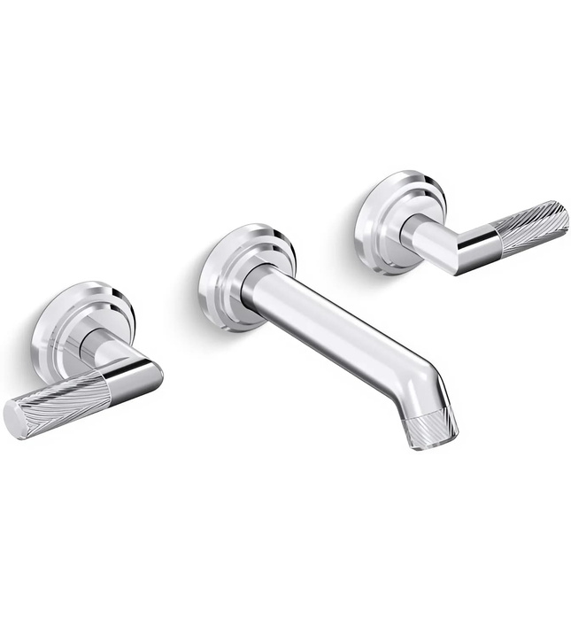 Vòi chậu rửa mặt 3 chân âm tường Chrome Kallista P24910-CPH-CP