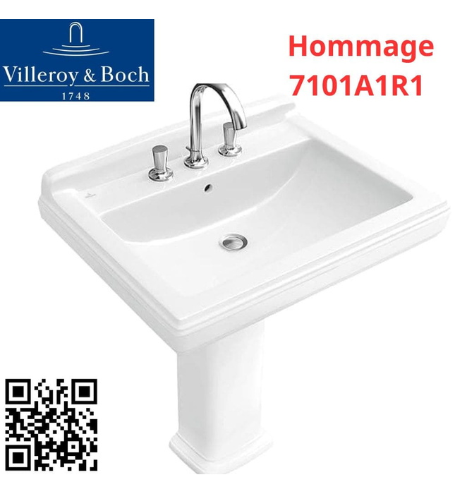 Chậu rửa lavabo Villeroy-boch Hommage 7101A1R1