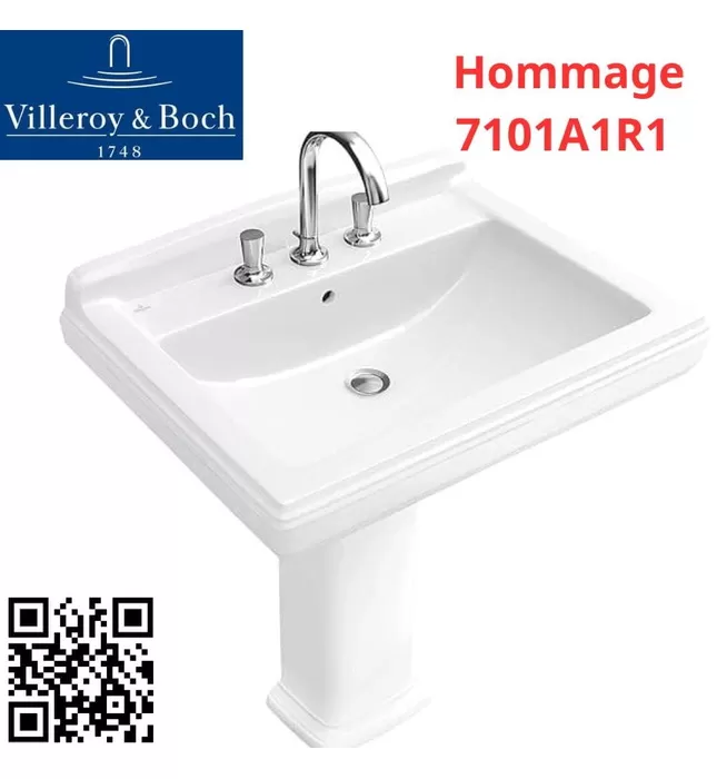 Chậu rửa lavabo Villeroy-boch Hommage 7101A1R1
