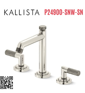 Vòi chậu rửa mặt 3 chân cổ cao Nickel Kallista P24900-SNW-SN