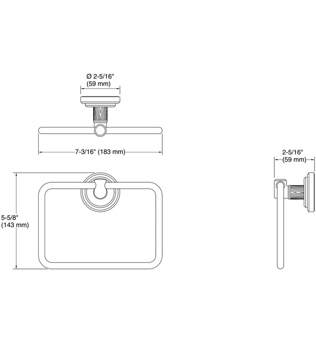 Vòng treo khăn màu Nickel Kallista P25336-SNW-SN
