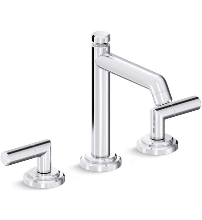 Vòi chậu rửa mặt 3 chân cổ cao Nickel Kallista P24905-LV-SN