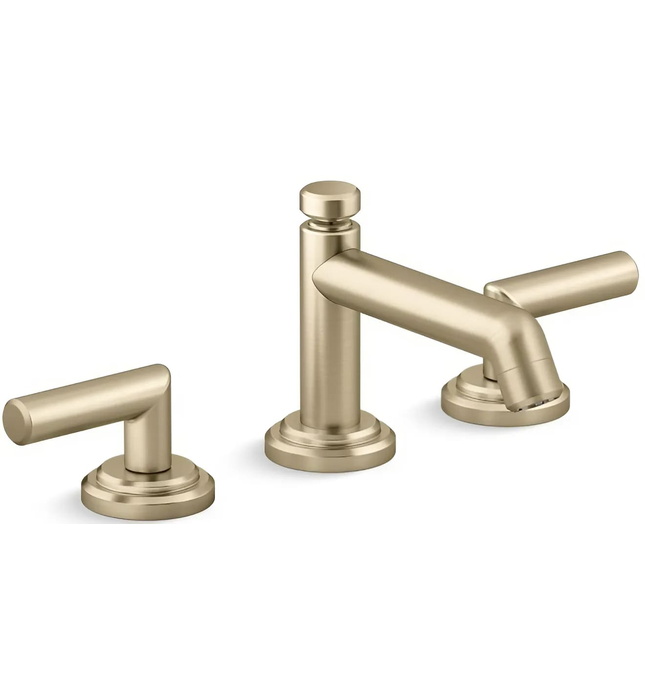 Vòi chậu rửa mặt 3 chân cổ thấp Nickel Kallista P24906-LV-SN