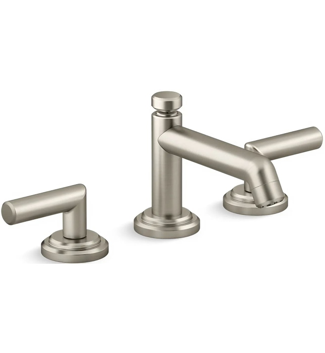 Vòi chậu rửa mặt 3 chân cổ thấp vàng Kallista P24906-LV-BAF