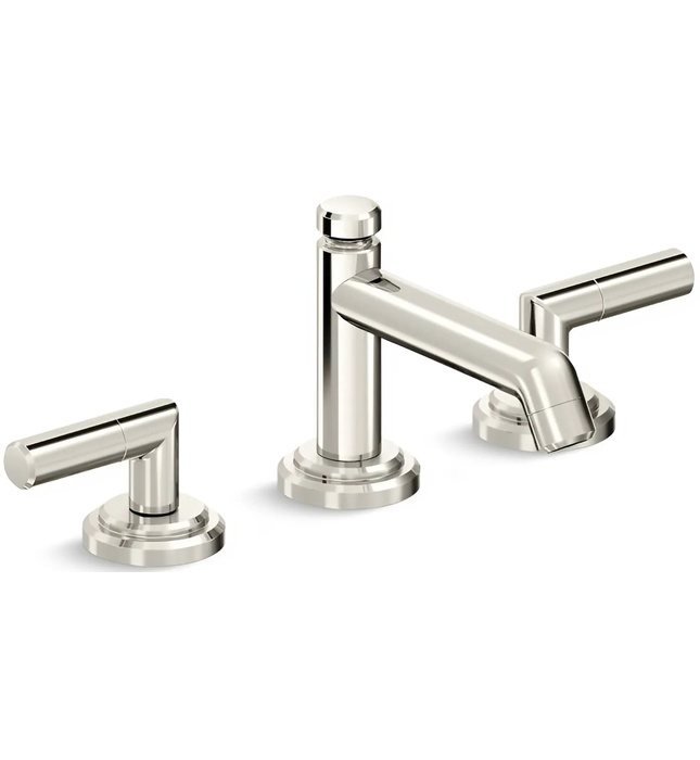 Vòi chậu rửa mặt 3 chân cổ thấp Nickel Kallista P24906-LV-SN