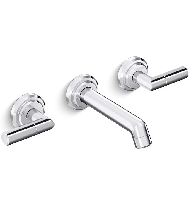 Vòi chậu rửa mặt 3 chân âm tường Nickel Kallista P24911-LV-SN