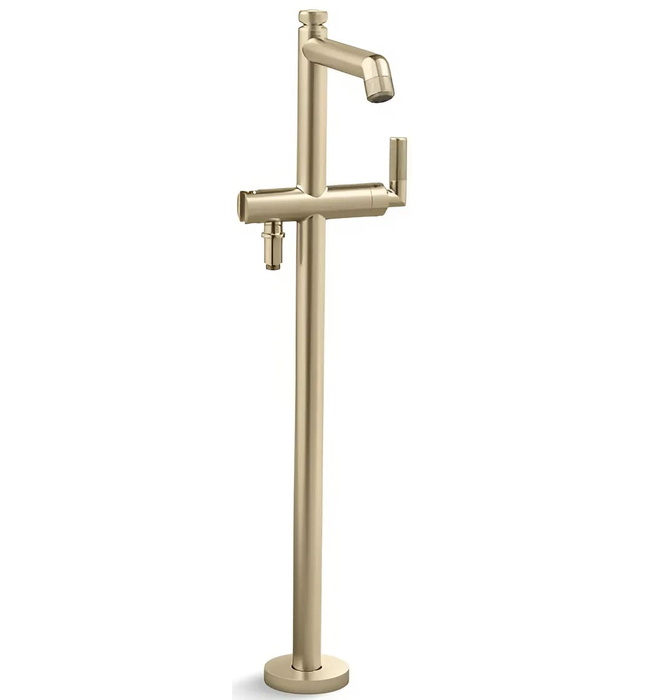 Vòi bồn tắm gắn sàn 1 lỗ nóng lạnh vàng Kallista P24977-BAF-BAF