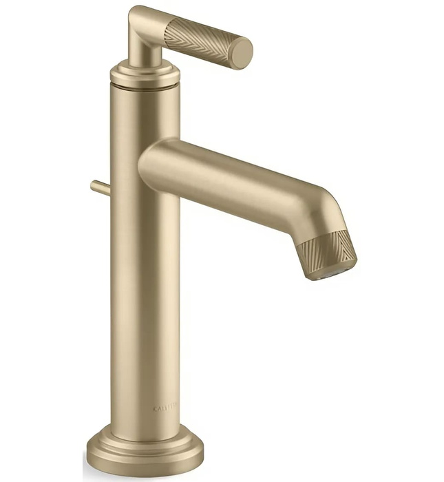 Vòi chậu rửa mặt 1 lỗ vàng Kallista P26623-BAF-BAF