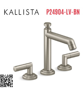 Vòi bồn tắm thân cao nóng lạnh Nickel Kallista P24904-LV-BN