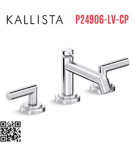 Vòi chậu rửa mặt 3 chân cổ thấp Chrome Kallista P24906-LV-CP