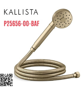 Bộ dây bát sen tắm cầm tay màu vàng Kallista P25656-00-BAF