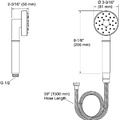 Bộ dây bát sen tắm cầm tay màu vàng Kallista P25656-00-BAF