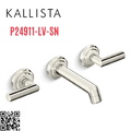 Vòi chậu rửa mặt 3 chân âm tường Nickel Kallista P24911-LV-SN