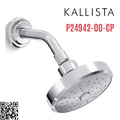 Bát sen tắm và tay sen gắn tường màu Chrome Kallista P24942-00-CP