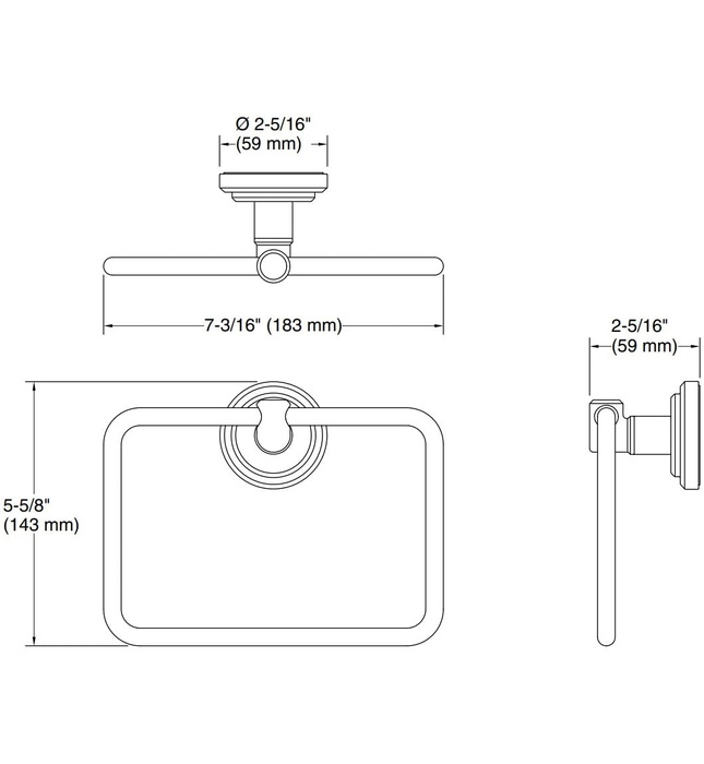 Vòng treo khăn màu Nickel Kallista P25337-00-BN