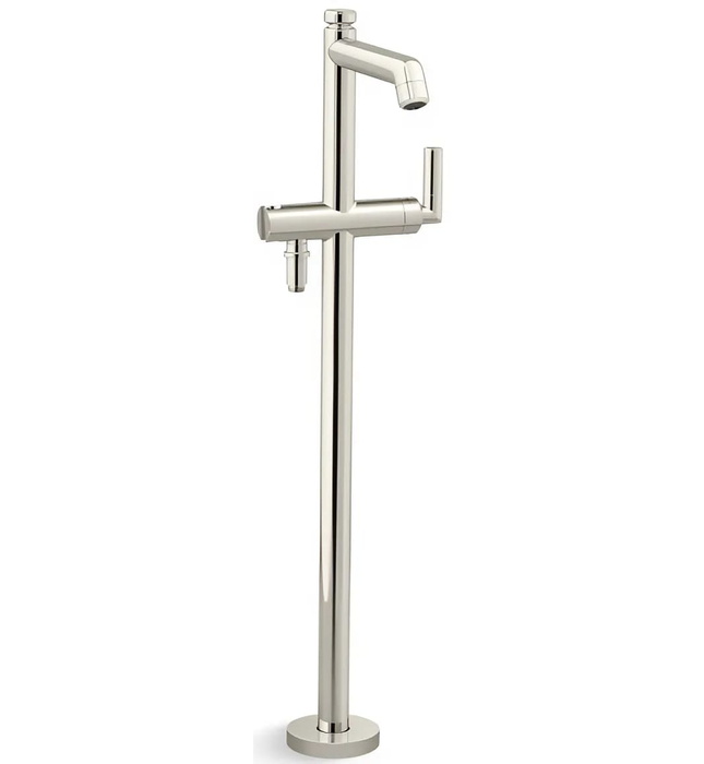 Vòi bồn tắm gắn sàn 1 lỗ nóng lạnh Nickel Kallista P24978-00-BN