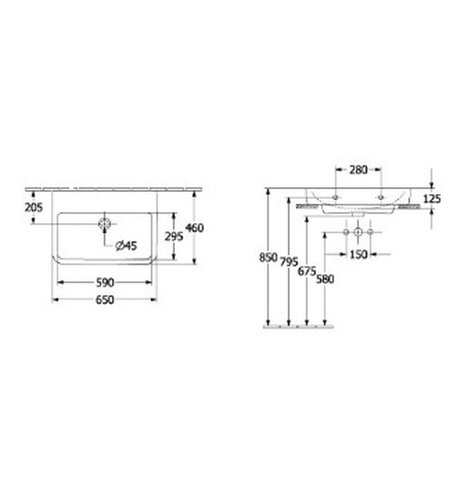 Chậu rửa lavabo Đức Villeroy-boch O.novo 4A41KFT2 