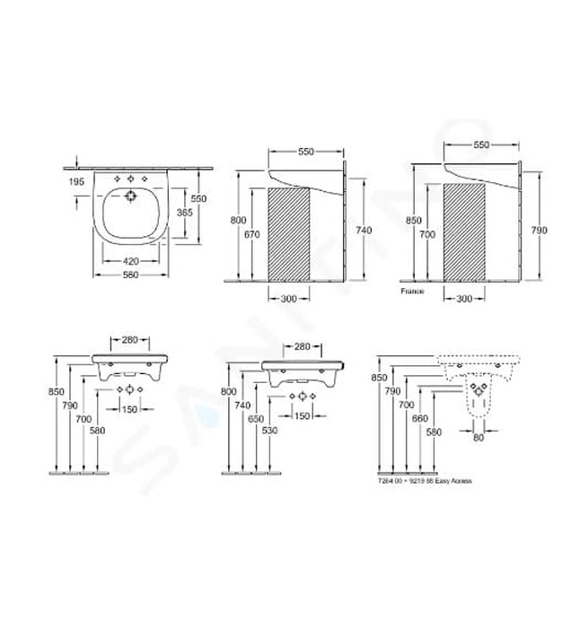 Chậu rửa lavabo Đức Villeroy-boch ViCare 41195501