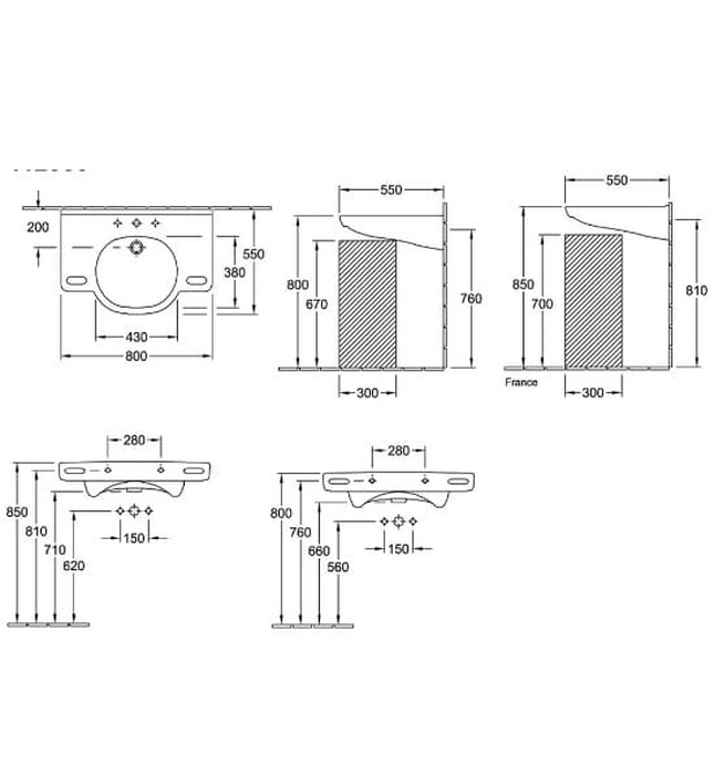 Chậu rửa lavabo Đức Villeroy-boch ViCare 41208001