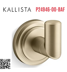 Móc treo tường đơn màu vàng Kallista P24946-00-BAF