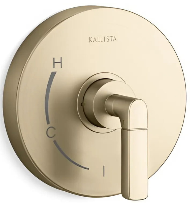 Mặt nạ điều khiển đơn sen tắm âm tường Chrome Kallista P23332-LV-CP